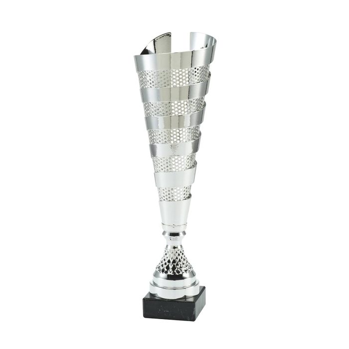 Stor silverpokal med marmorsockel