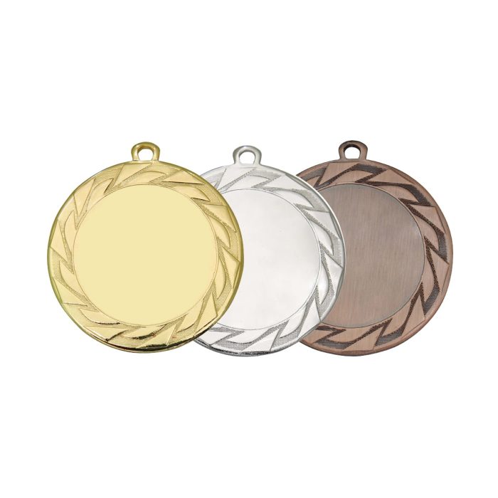 Exklusiva medaljer som är 70 mm diameter. Guld, silver och brons.
