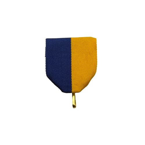Kort medaljband i färgerna blå och gul