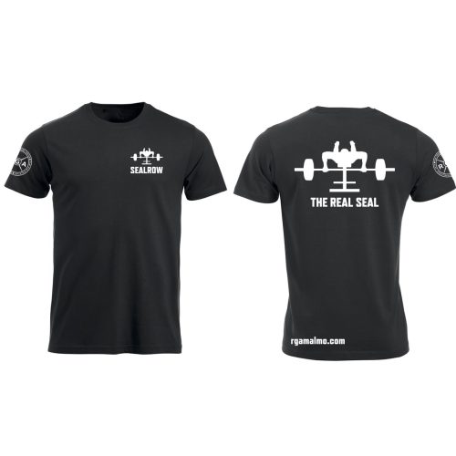 Svart t-shirt med tryck i vitt